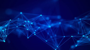 Ağ bağlantı yapısı. İş olayı için arka plan. Bilim geçmişi. Büyük veri dijital arka plan. 3d render.