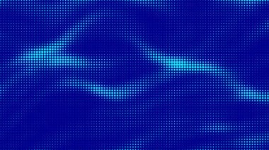 Mavi vektör yarım ton deseni. Parçacık dalgası. Dinamik bir dalga ile soyut arkaplan.