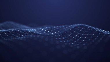 Büyük veri görselleştirme 3D. Teknoloji dalgası dijital arka planı. Analitik temsil.