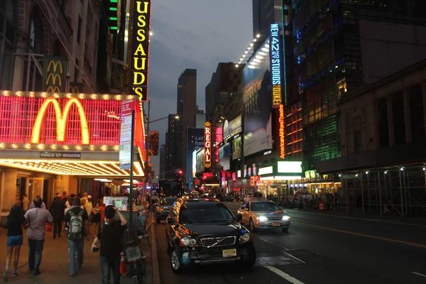 Time Square Night Lights New York — Stock Photo, Image