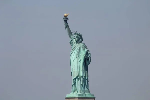 Liberty Monument Hudson River New York Estatua Libertad Sobre Rio — Stock Photo, Image