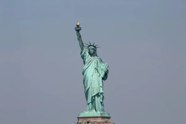 Monument Liberté Hudson River New York Estatua Libertad Sobre Rio — Photo