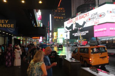 Gece Time Square, Işıklar, New York