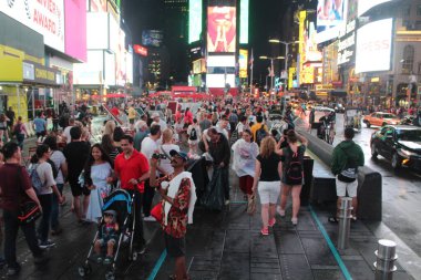 Gece Time Square, Işıklar, New York