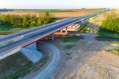 Alanları arasındaki rotada havadan görünümü