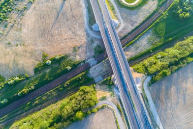 Alanları arasındaki rotada havadan görünümü