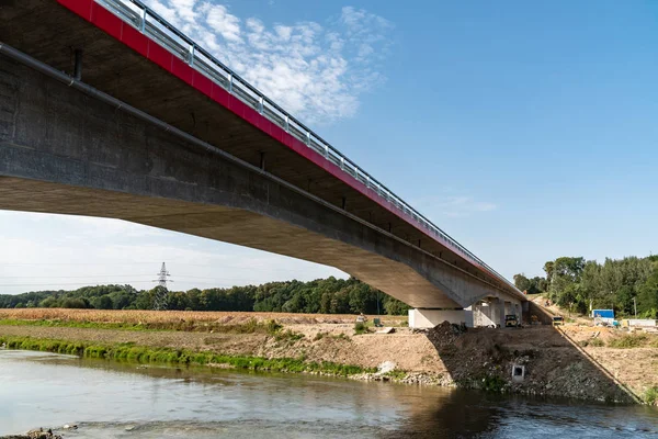 Large view on the new bridge construction site