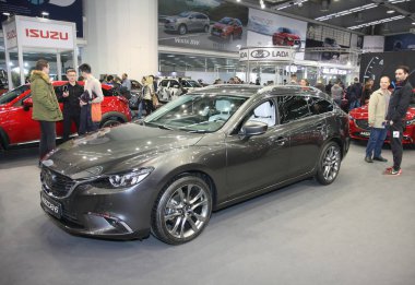Belgrad, Sırbistan-Mart 27,2018: Mazda 6 Ddor Bg araba gösterisi 06 