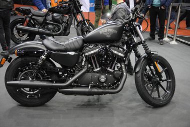 Belgrad, Sırbistan-Mart 27,2018: Harley-Davidson Xl883n demir Ddor Bg araba gösterisi 06 