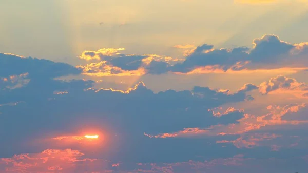 Scenic Shot Beautiful Orange African Sunset — Stock Photo, Image