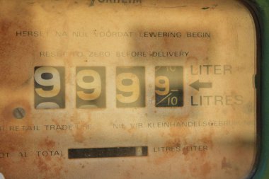 Rustic Fuel Gage. Signs and Symbols Background  clipart