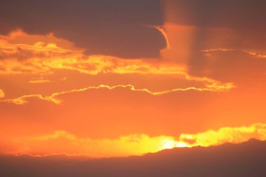 Güzel Sunset Arka Plan. Altın Renk