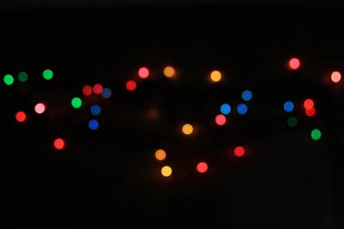 Bokeh Gece Işıkları arka plan. Işıkfestivali 