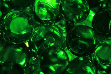 Yeşil Zümrüt Topları renk Arka Plan. Mermer Büyüsü Aranjmanı