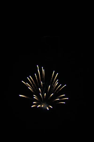 Feuerwerk Hintergrund Explosion Von Farbe Und Schönheit Durch Den Nachthimmel — Stockfoto