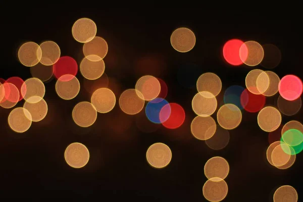 Bokeh Nattlampor Bakgrund Ljusfestivalen — Stockfoto