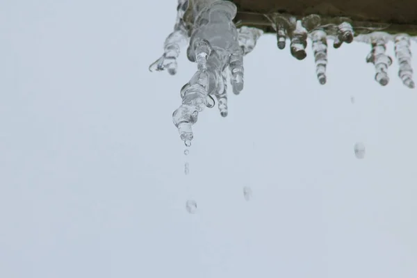 Eishintergrund Eiszapfen Bunter Natur — Stockfoto