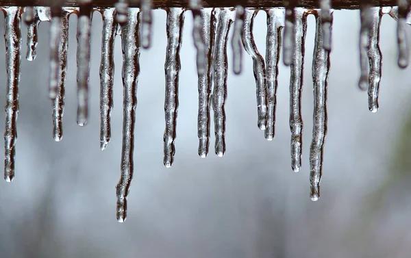 Eishintergrund Eiszapfen Bunter Natur — Stockfoto