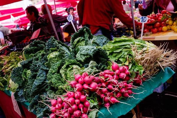 Gemüse Auf Dem Dolac Markt Der Innenstadt Von Zagreb Kroatisches — Stockfoto