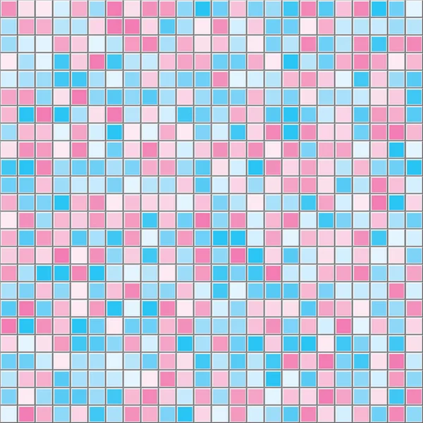 Telhas quadradas rosa e ciano textura vetorial sem costura . —  Vetores de Stock