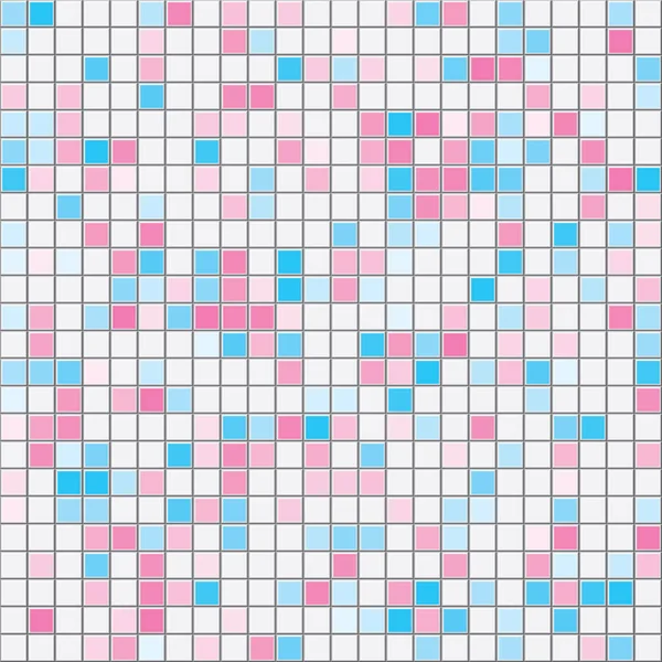Рожева і блакитна квадратна плитка безшовна векторна текстура . — стоковий вектор