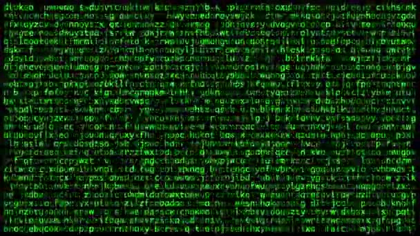 Os códigos secretos no ecrã. Conceito de cibersegurança . — Vídeo de Stock