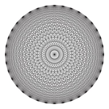 36 açının geometrik şekli, tüm noktaları birbirine bağlı