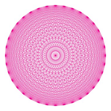 36 açının geometrik şekli, tüm noktaları birbirine bağlı