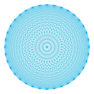 36 açının geometrik şekli, tüm noktaları birbirine bağlı