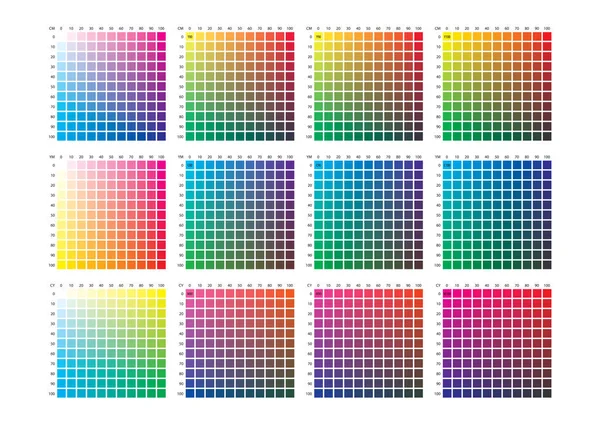 Paleta de colores vectorial en formato A3, tamaño de papel 420 x 297 mm — Archivo Imágenes Vectoriales