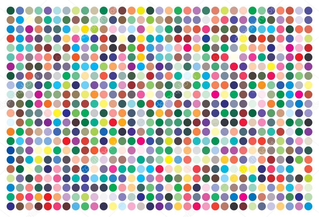 Vector color palette. 726 different colors. Pattern size 231 x 154 mm