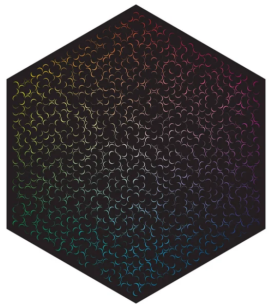 Vector kleurenpalet. Veel verschillende kleur manen in vorm van Hexagon patroon — Stockvector