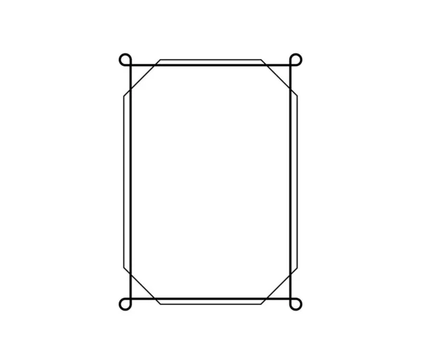 Calligraphie Vectorielle Cadre Décoratif Ornemental Isolé Sur Fond Blanc — Image vectorielle