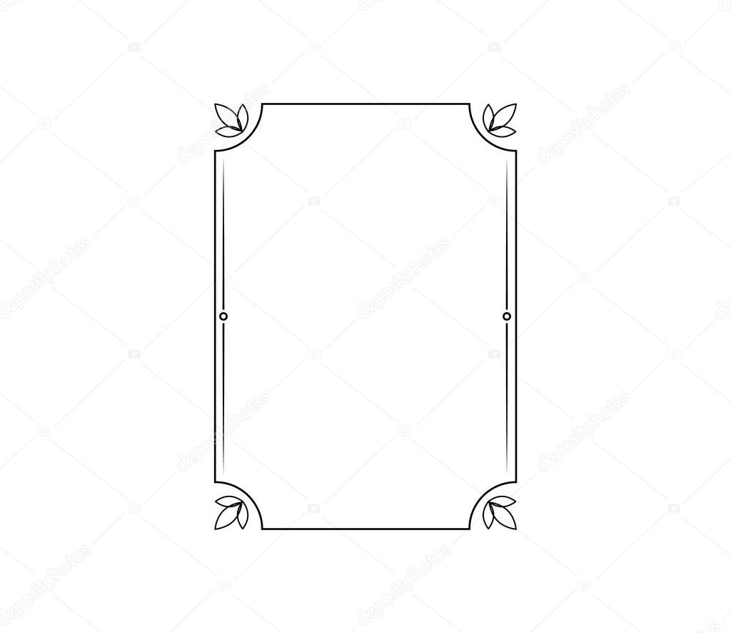 Vector calligraphy ornamental decorative frame isolated on white background
