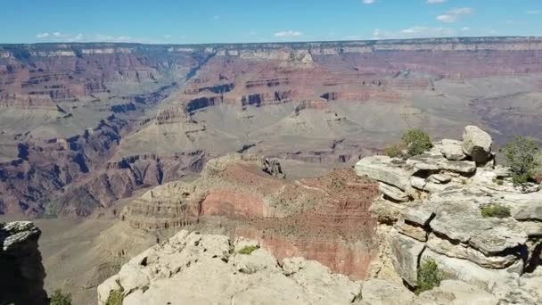 Panorama Del Parque Nacional Del Gran Cañón Desde Borde Sur — Vídeos de Stock