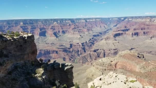 Büyük Kanyon Ulusal Parkı Panorama Arizona Tarafında Abd Güney Rim — Stok video