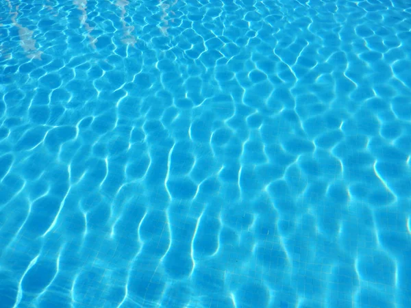 Swimming Pool Water Ripples Refractions Blue Tiles — Stock Photo, Image