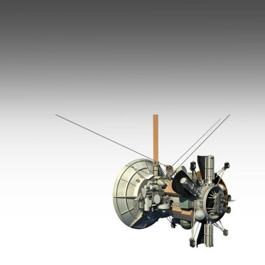 insansız uzay aracı veya uydu yörünge kırpma yolu ile 3D render için bilim kurgu sanat veya bilgisayar dosyasında oyun arka planlar dahil.