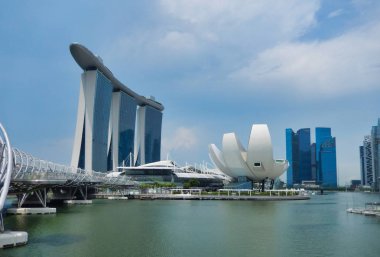 Singapur - 7 Mayıs 2017: Marina Bay Sands hotel