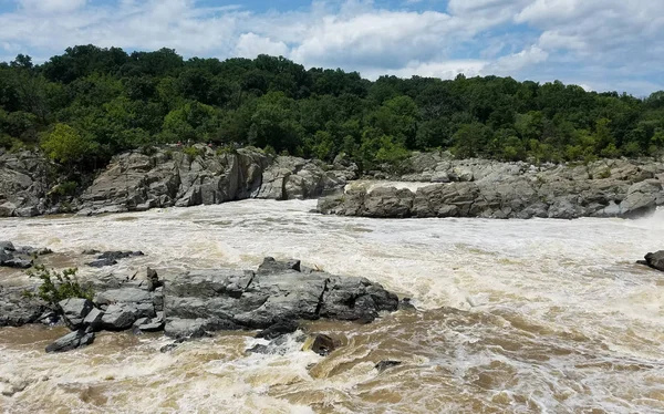 O rio Potomac em Great Falls, Maryland — Fotografia de Stock