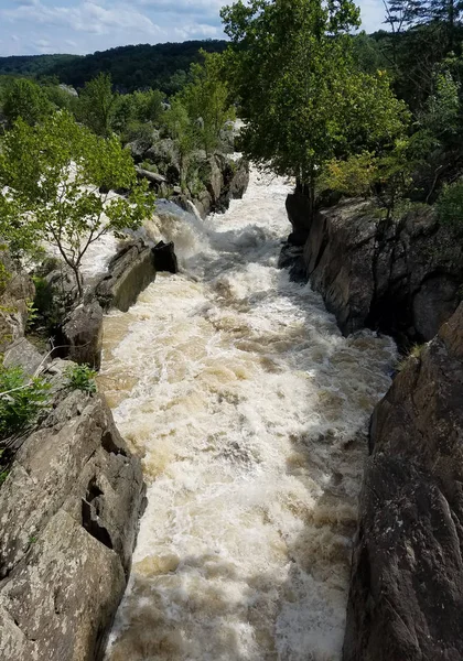 O rio Potomac em Great Falls, Maryland — Fotografia de Stock