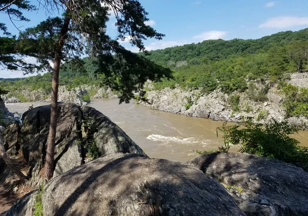 O rio Potomac em Great Falls, Virgínia — Fotografia de Stock