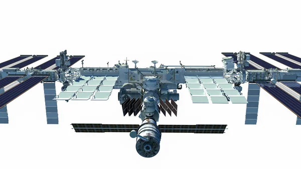 Het International Space Station gedetailleerde Rendering — Stockfoto