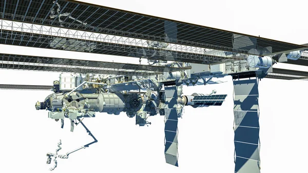 国际空间站详细渲染 — 图库照片