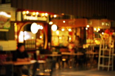 bulanık fotoğraf Restoranlar ve kafeler sıcak, rahat, iştahlı bak