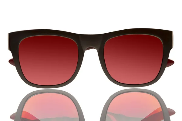 Summer Sunglasses Fashion Isolated White Background Reflection Clipping Path — Stock Photo, Image