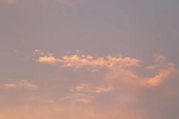 Beautiful Sky Clouds Wide Angle Orange Evening Sky — Stock Photo, Image