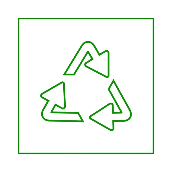 Recycling symbool van ecologisch zuivere middelen, instellen van pijlen — Stockvector