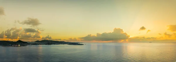 Panorama Roatan Honduras Lever Soleil Beau Paysage — Photo