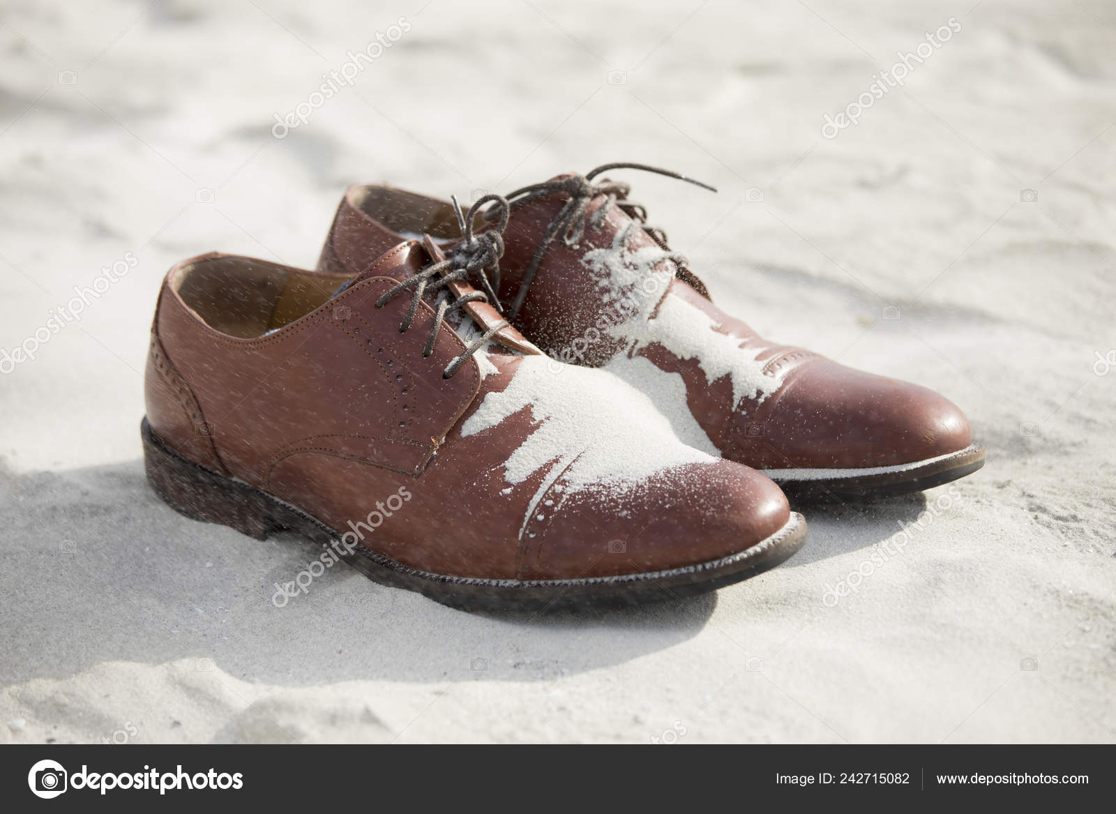 Dress Shoes Groom Beach Blowing Sand 
